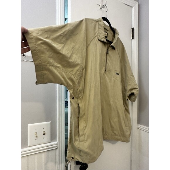 Tommy Bahama Jacket Mens XL Beige 1/4 Zip Short Sleeve Pullover Golf Adult - Picture 3 of 11